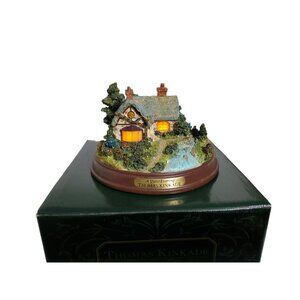 vintage thomas kinkade lighted cottage collection "a quite evening"